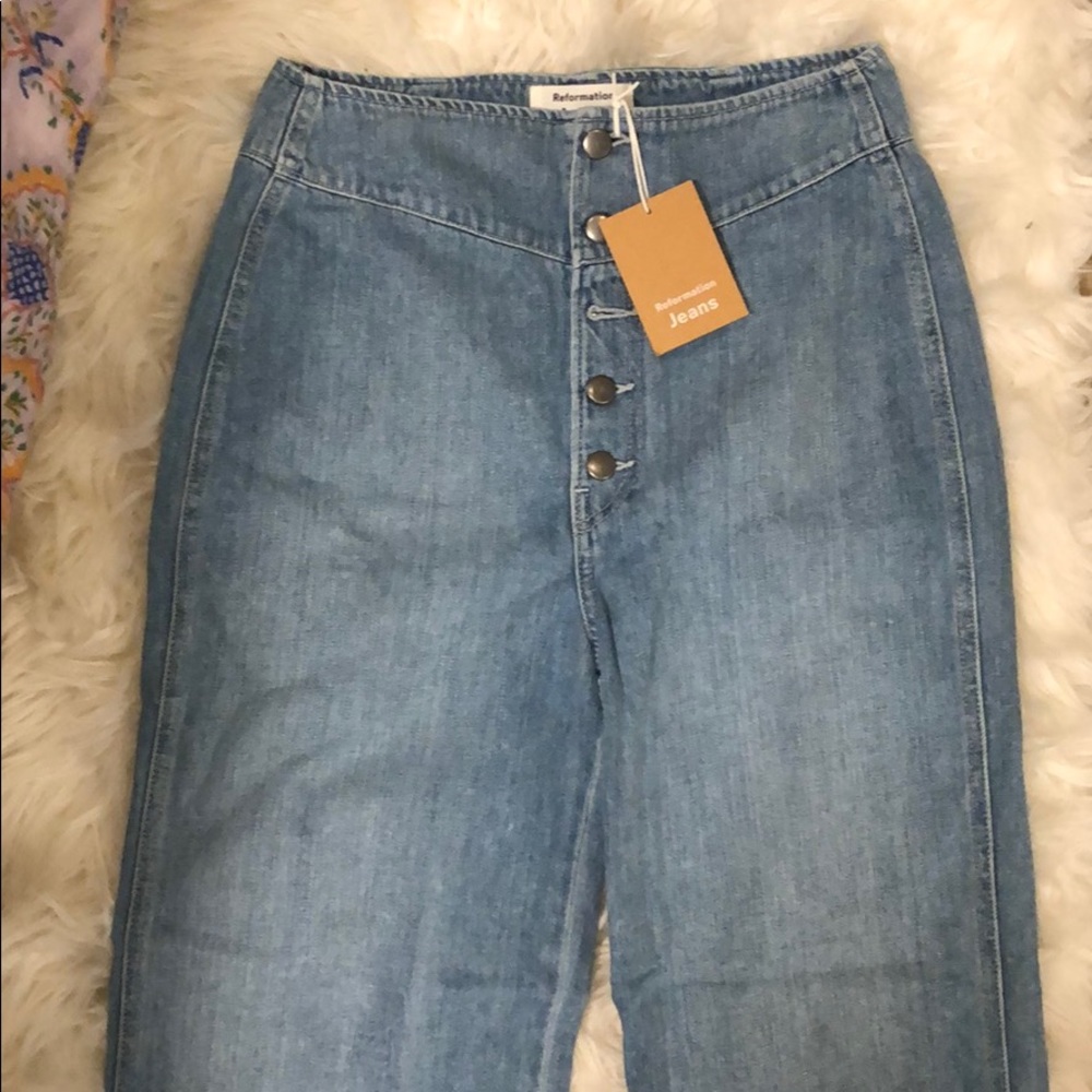 Reformation Bobbie Jean Wide Leg light wash